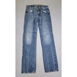American Eagle Jeans Mens 30x36 (31x33) Slim Straight Mid Rise Stretch Blue READ